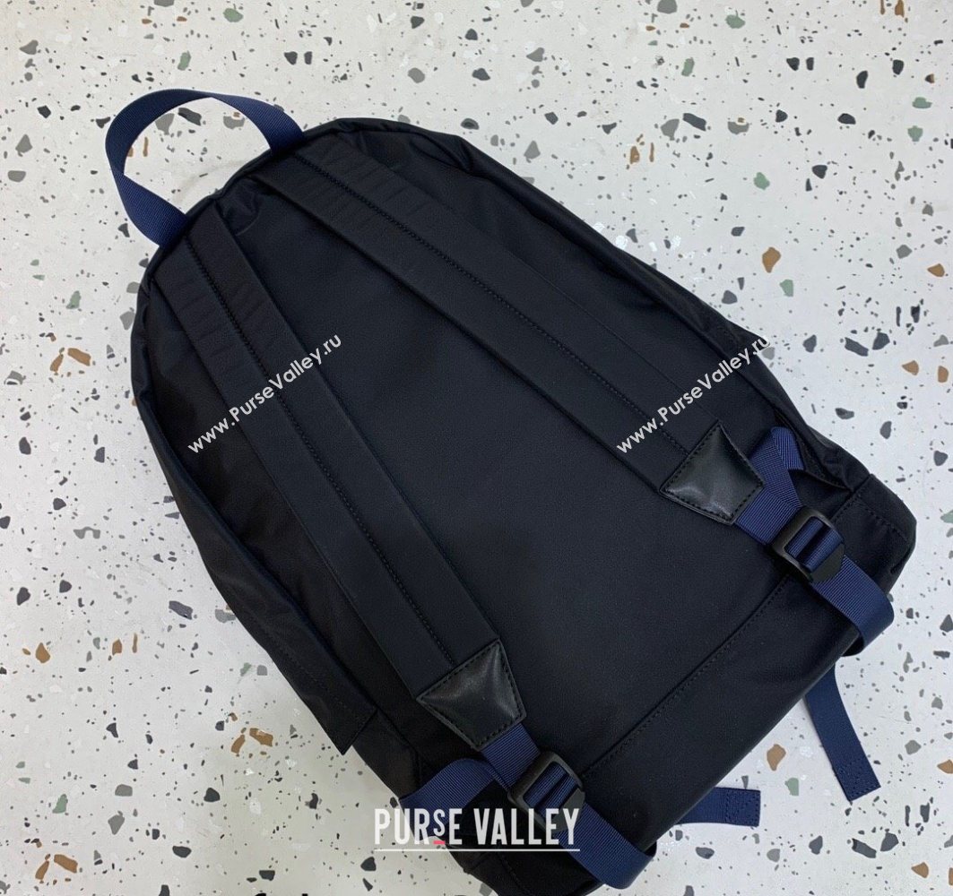 Balenciaga Explorer Fabric Backpack Bag with Signature Black/Blue 2025 (JM-251120149)