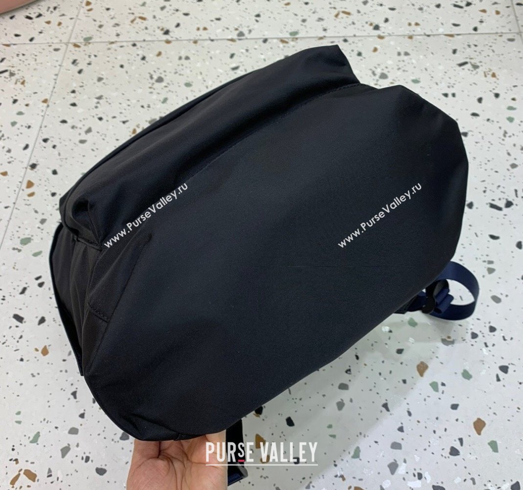 Balenciaga Explorer Fabric Backpack Bag with Signature Black/Blue 2024 (JM-240221010)