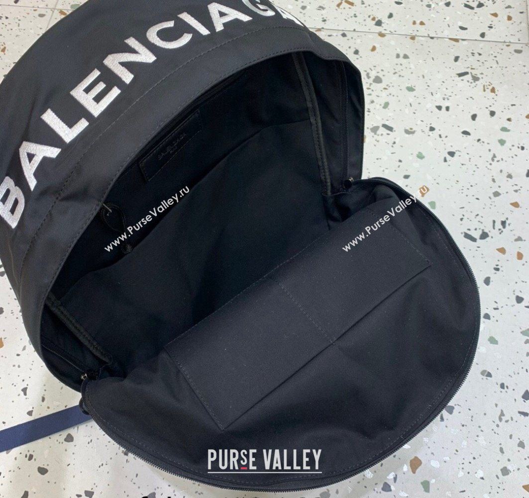 Balenciaga Explorer Fabric Backpack Bag with Signature Black/Blue 2025 (JM-251120149)
