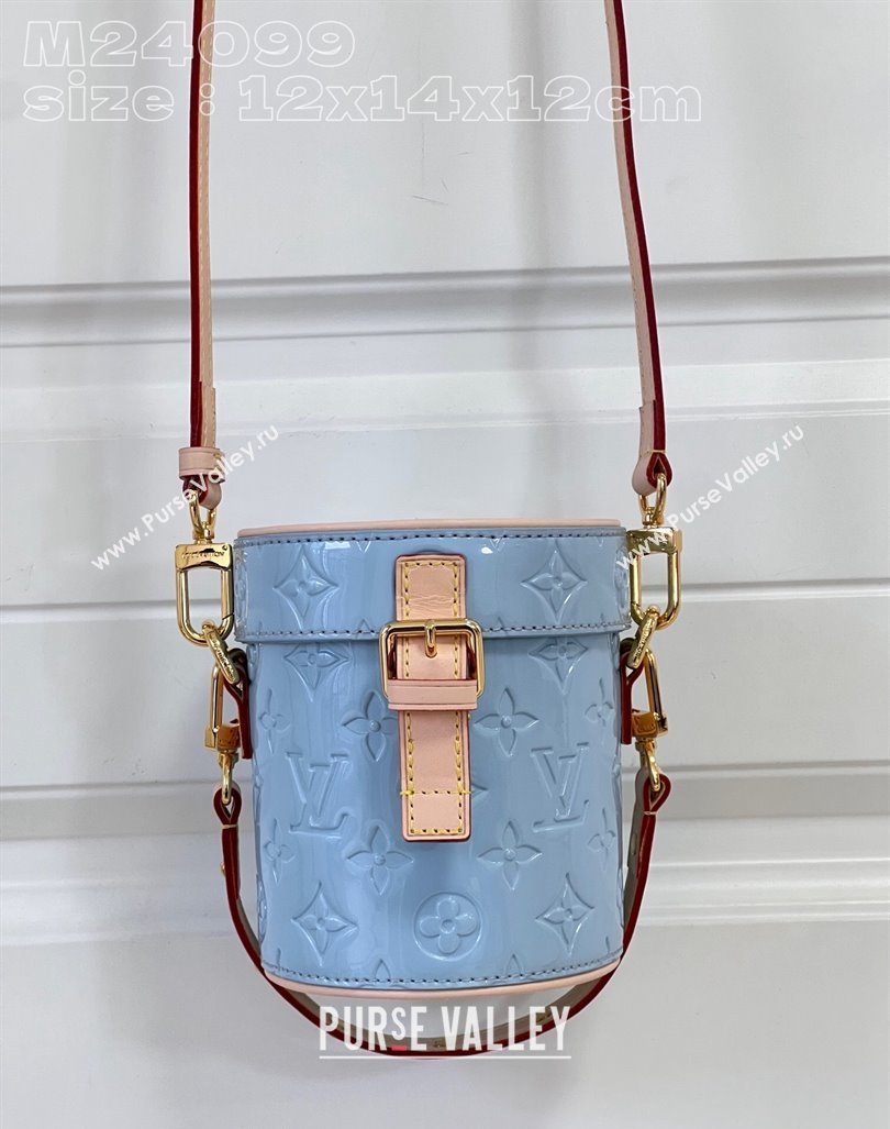 Louis Vuitton Astor Mini Bag in Monogram Vernis Leather M24099 Light Blue 2024 New LV Remix (KI-240221062)