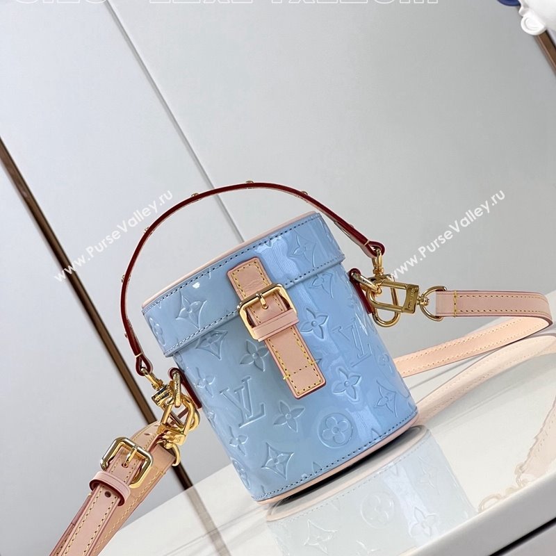 Louis Vuitton Astor Mini Bag in Monogram Vernis Leather M24099 Light Blue 2024 New LV Remix (KI-240221062)