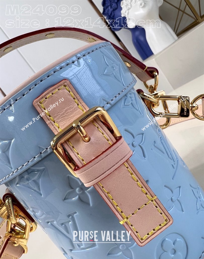 Louis Vuitton Astor Mini Bag in Monogram Vernis Leather M24099 Light Blue 2024 New LV Remix (KI-240221062)