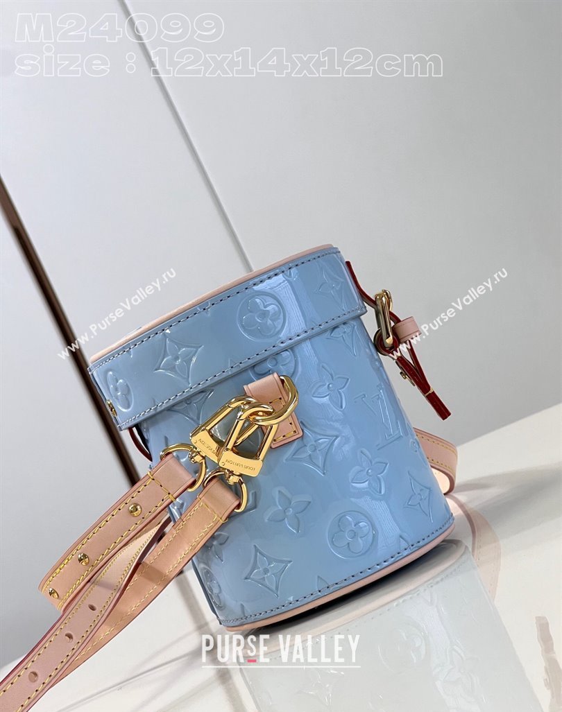 Louis Vuitton Astor Mini Bag in Monogram Vernis Leather M24099 Light Blue 2024 New LV Remix (KI-240221062)