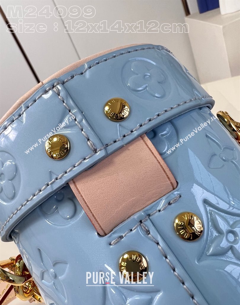 Louis Vuitton Astor Mini Bag in Monogram Vernis Leather M24099 Light Blue 2024 New LV Remix (KI-240221062)