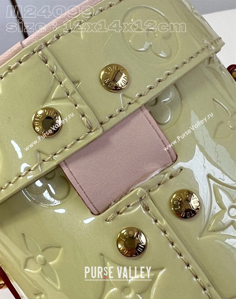 Louis Vuitton Astor Mini Bag in Monogram Vernis Leather M24099 Chic Pink/Yellow 2024 New LV Remix (KI-240221063)