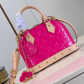 Louis Vuitton Alma BB Bag in Monogram Vernis Leather M90611 Neon Pink 2024 New LV Remix (KI-240221064)