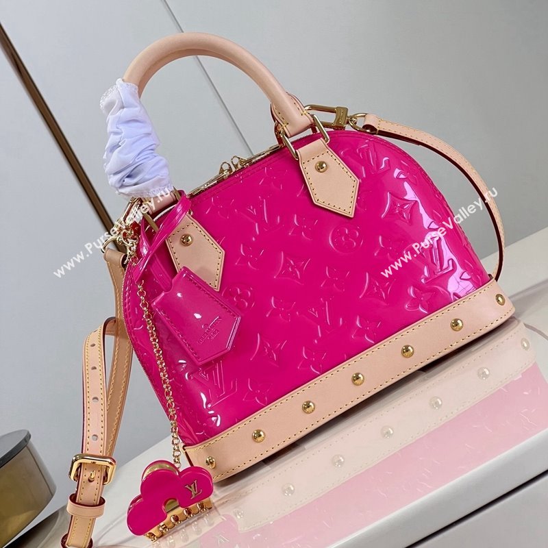 Louis Vuitton Alma BB Bag in Monogram Vernis Leather M90611 Neon Pink 2024 New LV Remix (KI-240221064)