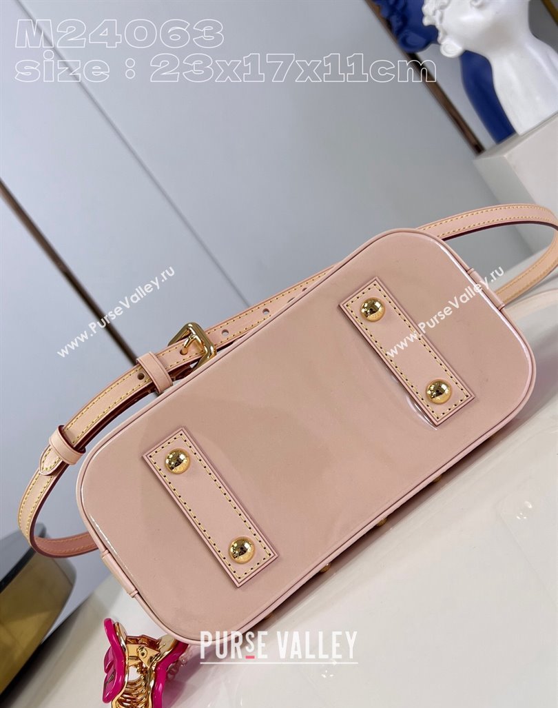 Louis Vuitton Alma BB Bag in Monogram Vernis Leather M90611 Neon Pink 2024 New LV Remix (KI-240221064)