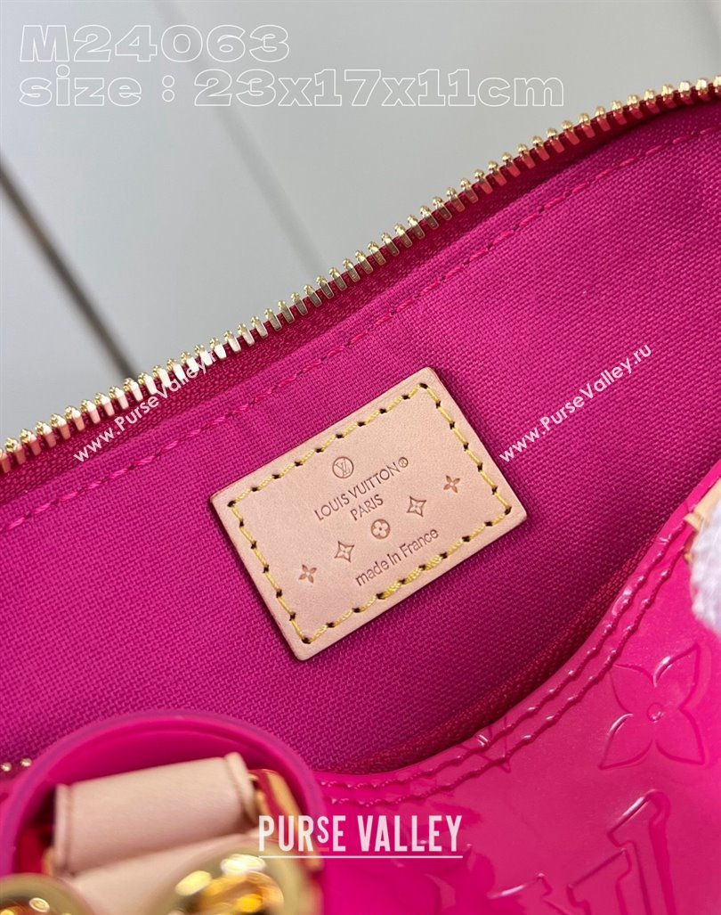 Louis Vuitton Alma BB Bag in Monogram Vernis Leather M90611 Neon Pink 2024 New LV Remix (KI-240221064)