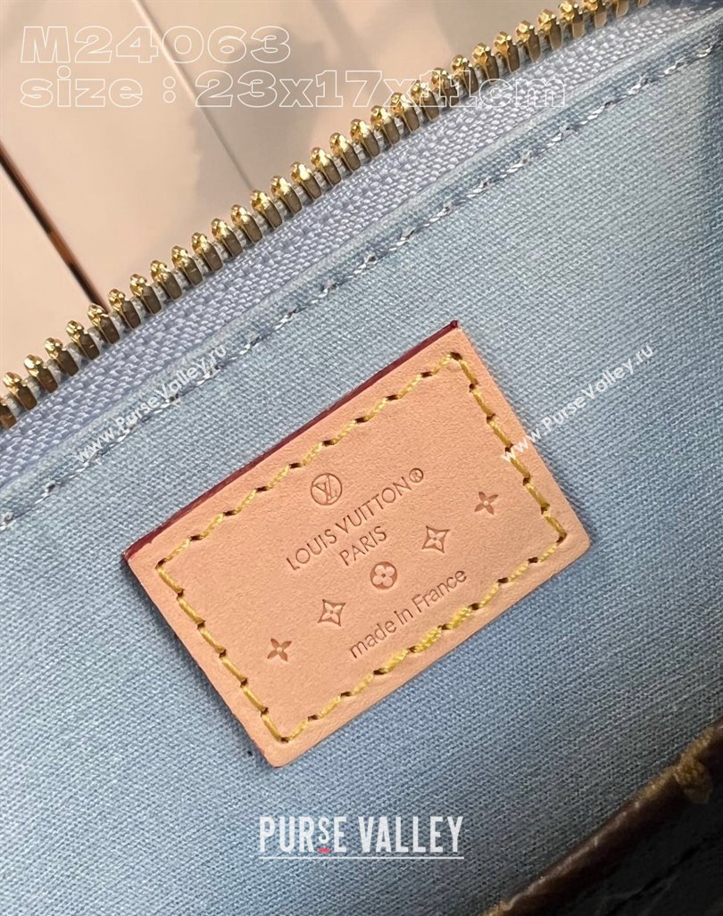 Louis Vuitton Alma BB Bag in Monogram Vernis Leather M24063 Light Blue 2024 New LV Remix (KI-240221065)