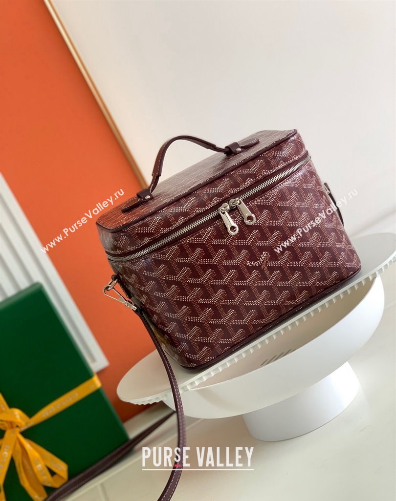 Goyard Muse Vanity Case Burgundy 2024 8037 (ZHANG-240221016)