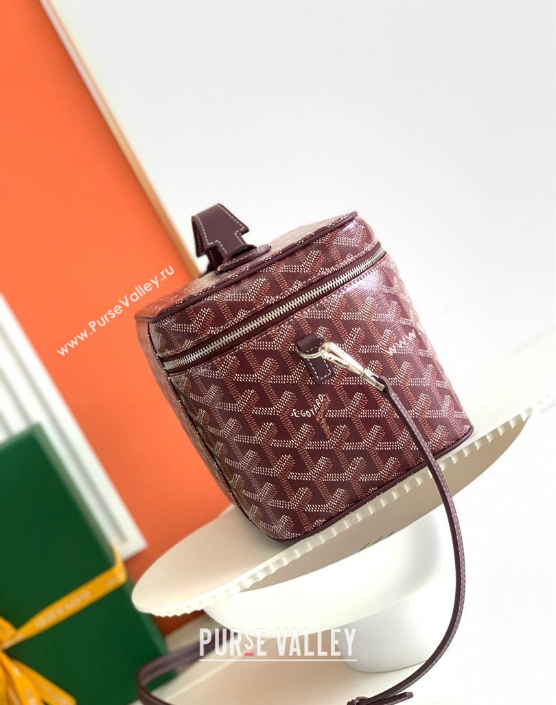 Goyard Muse Vanity Case Burgundy 2024 8037 (ZHANG-240221016)