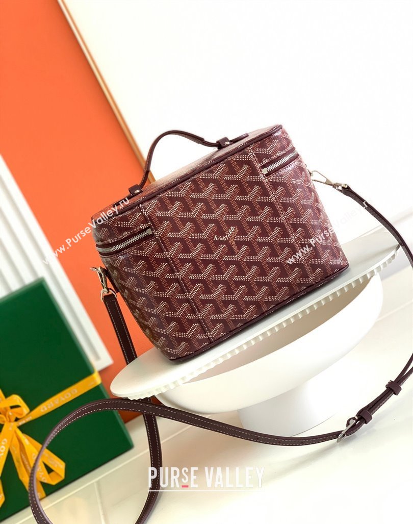 Goyard Muse Vanity Case Burgundy 2024 8037 (ZHANG-240221016)