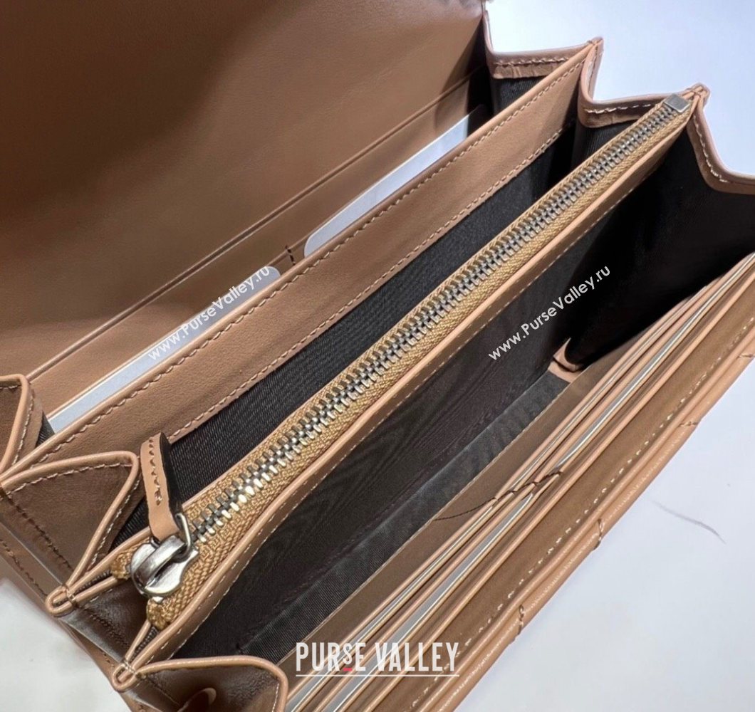 Gucci GG Marmont Chevron Leather Chain Mini Bag 474575 Rose Beige 2025 (DLH-250930091)