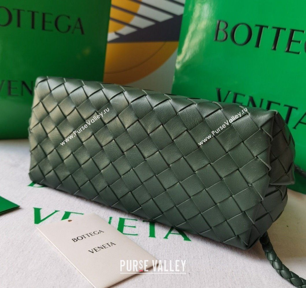 Bottega Veneta Small Andiamo Top Handle Bag in Intrecciato Leather Raintree Green 2025 743568 (WT-250205017)