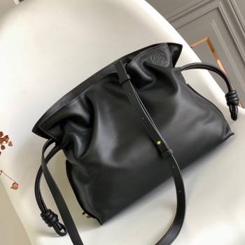 Loewe Flamenco Medium Clutch Bag in Nappa Calfskin Leather Black 2025 10856 (Ys-260121069)