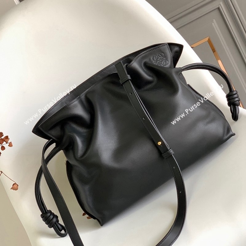 Loewe Flamenco Medium Clutch Bag in Nappa Calfskin Leather Black 2025 10856 (Ys-260121069)