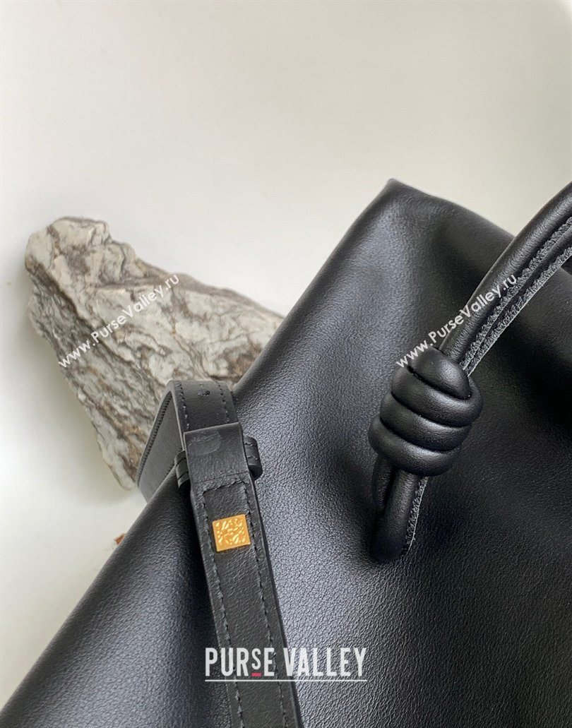 Loewe Flamenco Medium Clutch Bag in Nappa Calfskin Leather Black 2025 10856 (Ys-260121069)