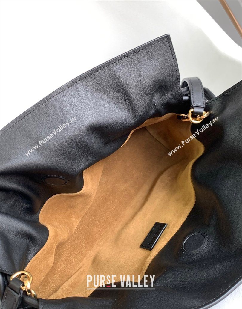 Loewe Flamenco Medium Clutch Bag in Nappa Calfskin Leather Black 2025 10856 (Ys-260121069)