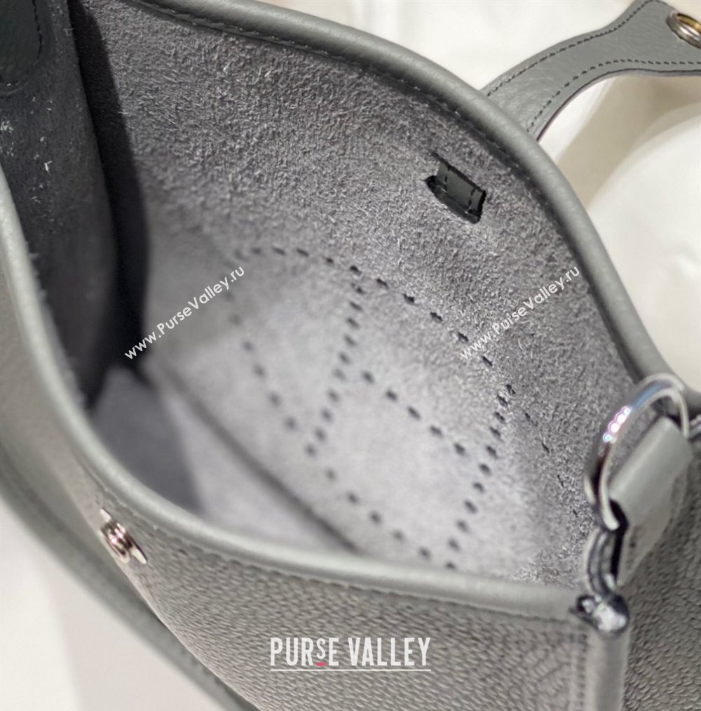 Hermes Evelyne Mini Bag 18cm in Togo Calfskin Cloud Grey 2025 0118 (FL-250118032)