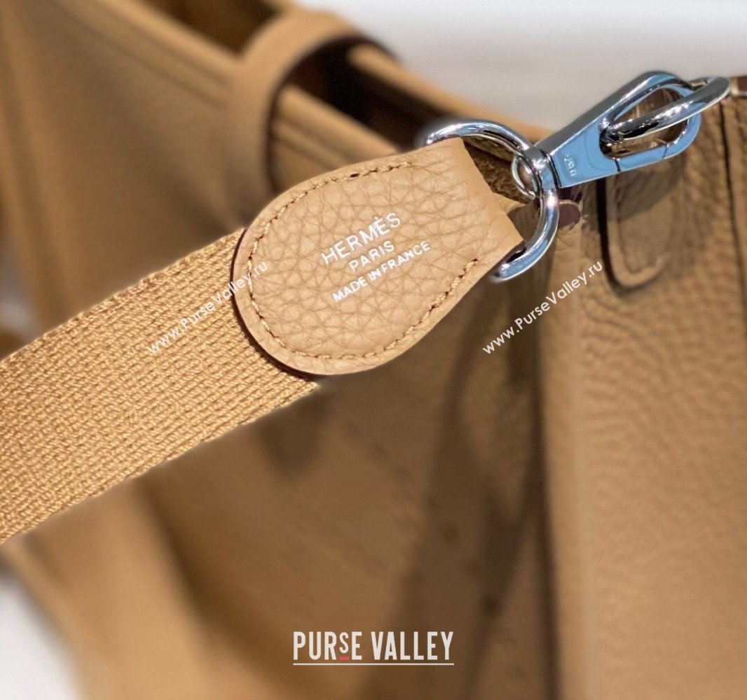 Hermes Evelyne Mini Bag 18cm in Togo Calfskin Milky Tea 2025 0118 (FL-250118031)