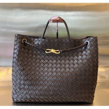 Bottega Veneta Large Andiamo Top Handle Bag in Intrecciato Leather 743575 Fondant Brown 2025 (WT-250205026)