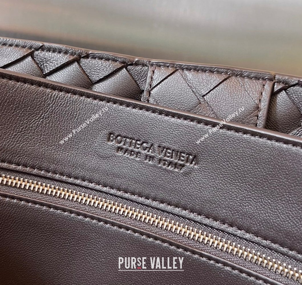 Bottega Veneta Large Andiamo Top Handle Bag in Intrecciato Leather 743575 Fondant Brown 2025 (WT-250205026)