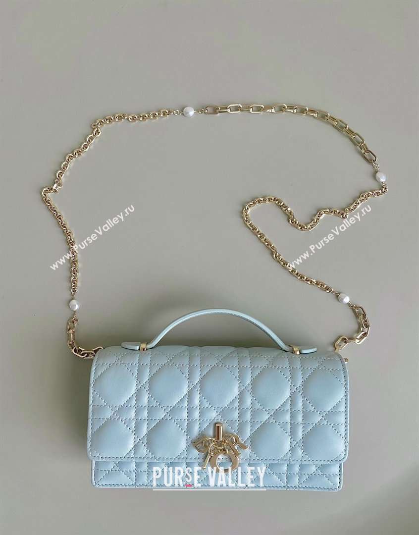 Dior Miss Dior Mini Bag in Placid Blue Cannage Lambskin 2023 (BF-230908054)