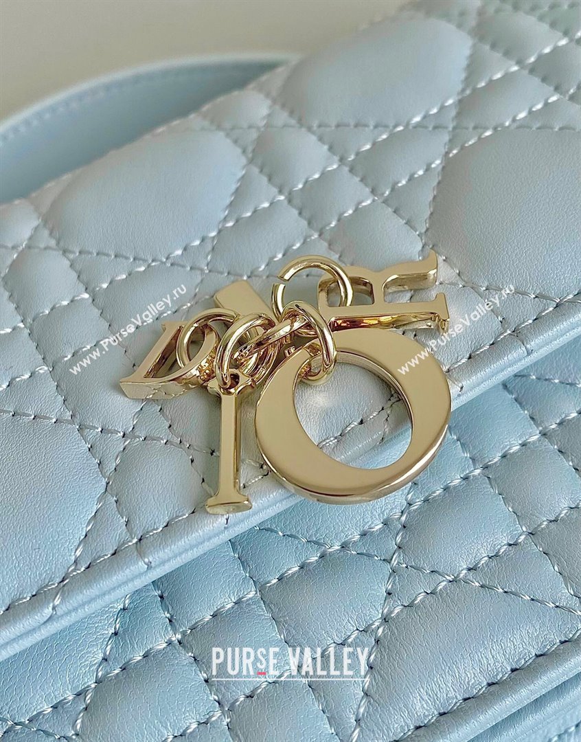 Dior Miss Dior Mini Bag in Placid Blue Cannage Lambskin 2023 (BF-230908054)