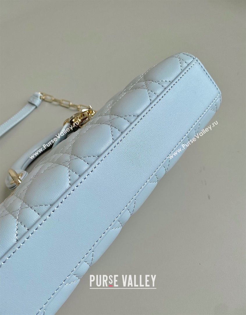 Dior Small Lady D-Joy Bag in Placid Blue Cannage Lambskin 2023 (BF-230908056)