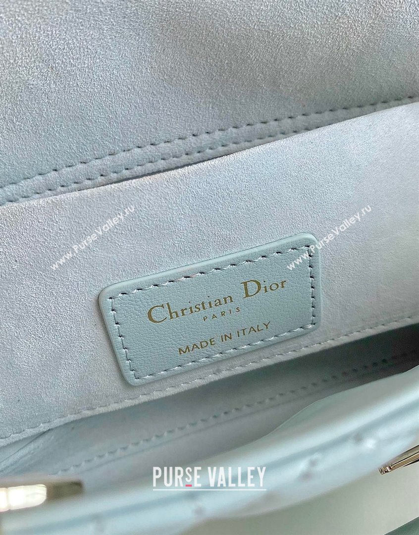 Dior Small Lady D-Joy Bag in Placid Blue Cannage Lambskin 2023 (BF-230908056)