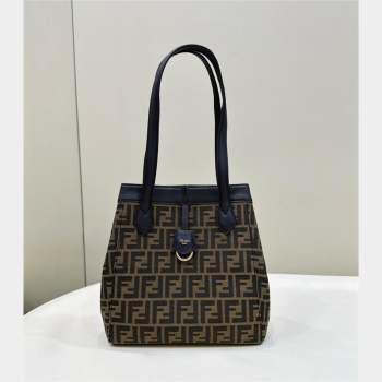 Fendi Origami Medium Bag in Brown FF jacquard fabric that can be transformed 2023 (AF-230908060)