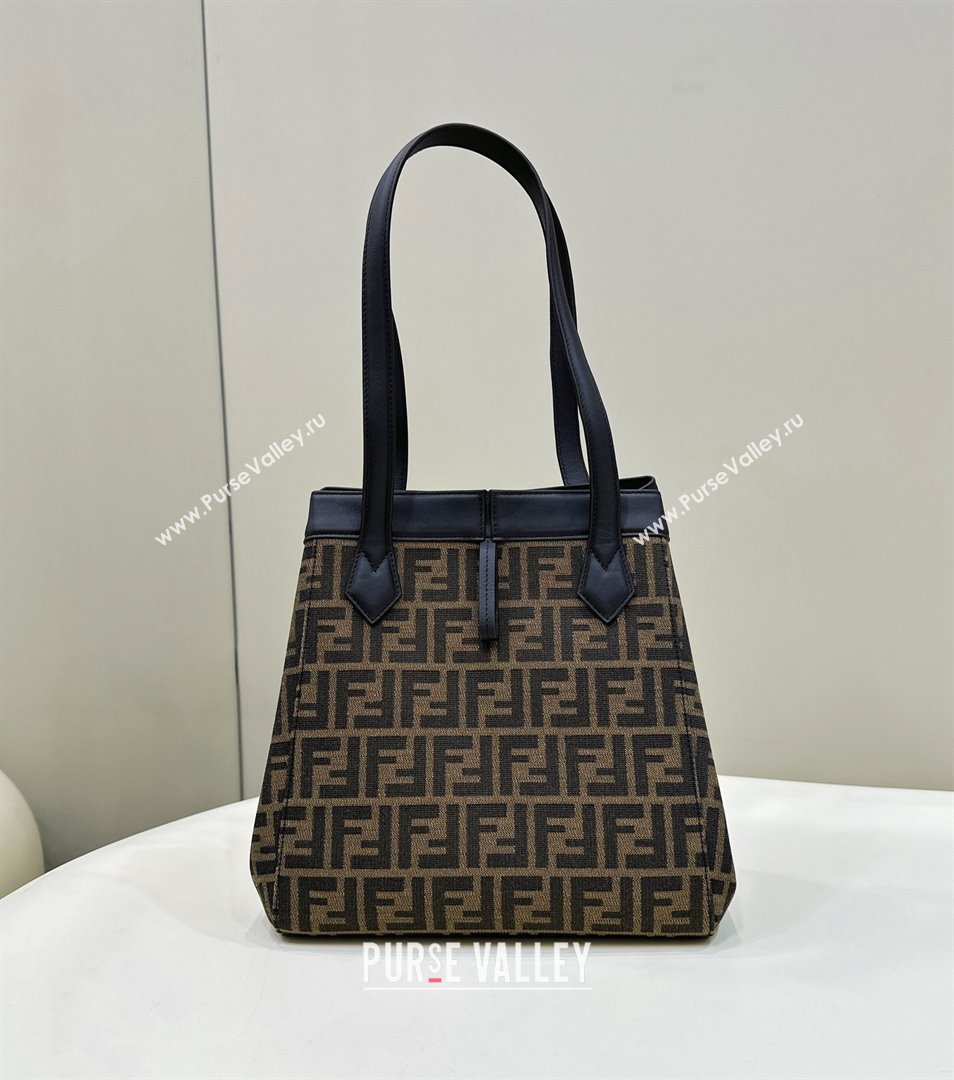 Fendi Origami Medium Bag in Brown FF jacquard fabric that can be transformed 2023 (AF-230908060)