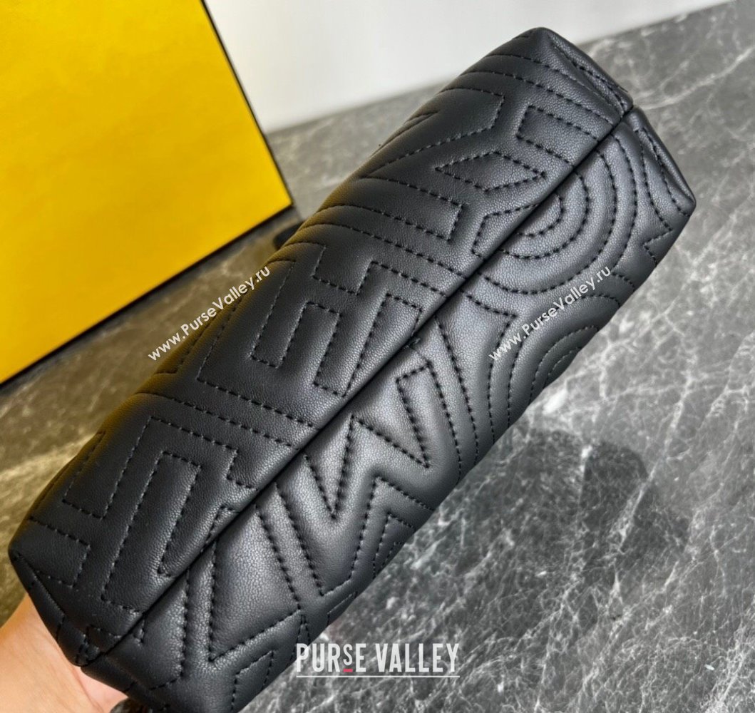 Fendi First Small Leather Bag with Raised logo lettering Black 2023 (AF-230908061)