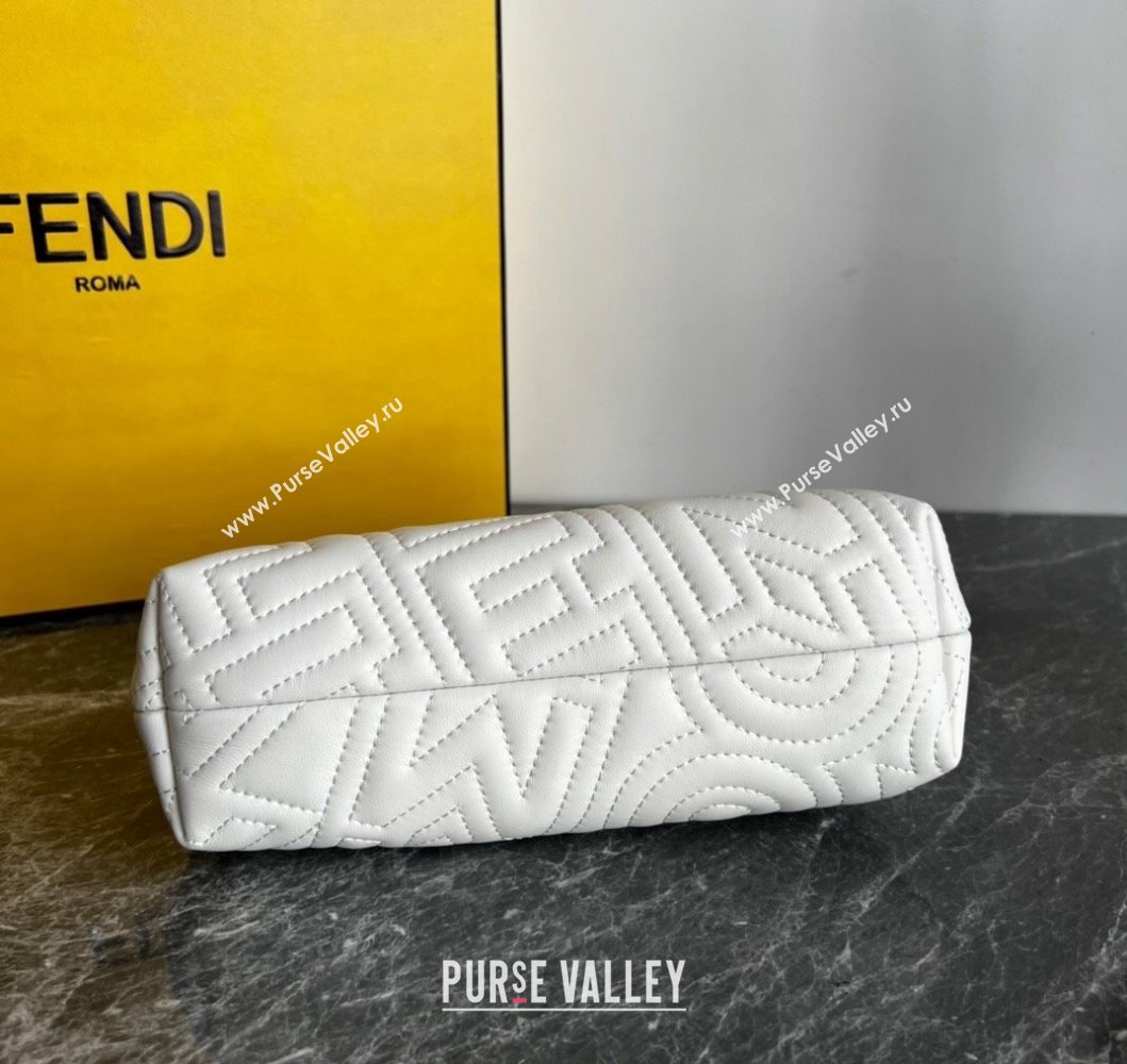 Fendi First Small Leather Bag with Raised logo lettering White 2023 (AF-230908062)