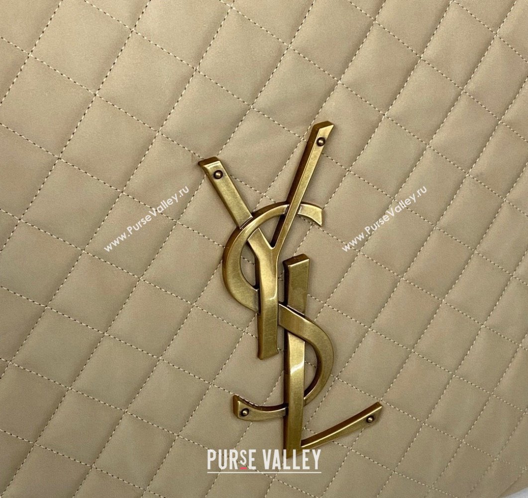 Saint Laurent Icare Maxi Shopping Bag in Quilted Lambskin 698651 Beige 2023 (nana-230908092)