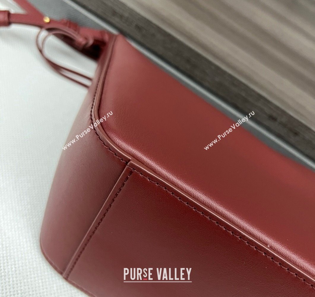 Loewe Mini Hammock Hobo bag in Classic Calfskin Burgundy 2023 262315 (Ys-230908093)