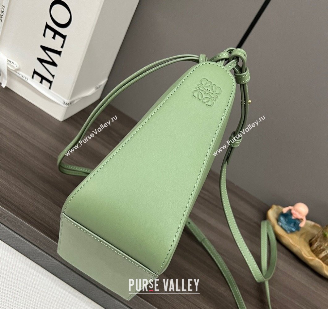 Loewe Mini Hammock Hobo bag in Classic Calfskin Light Green 2023 262315 (Ys-230908095)