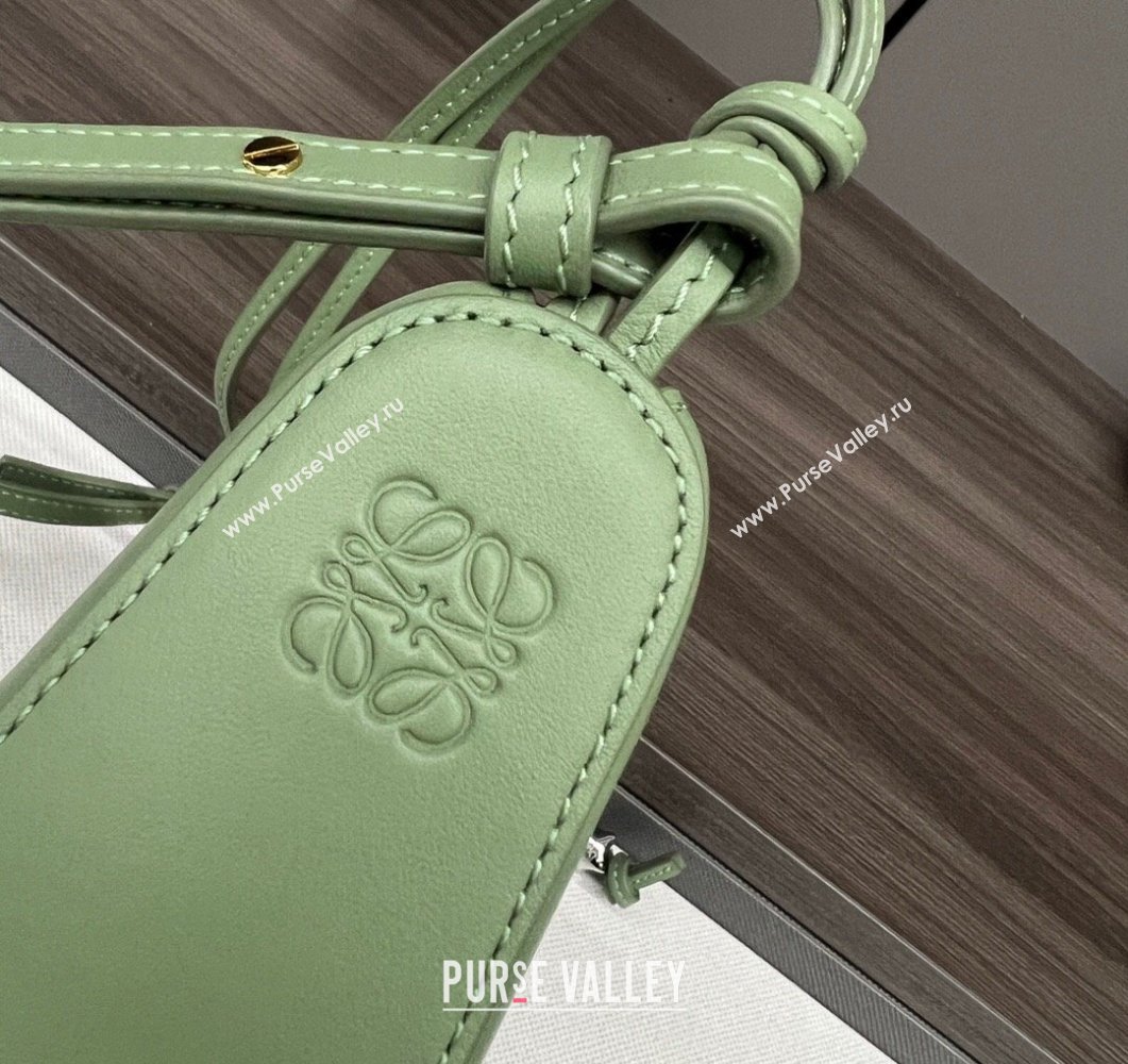 Loewe Mini Hammock Hobo bag in Classic Calfskin Light Green 2023 262315 (Ys-230908095)