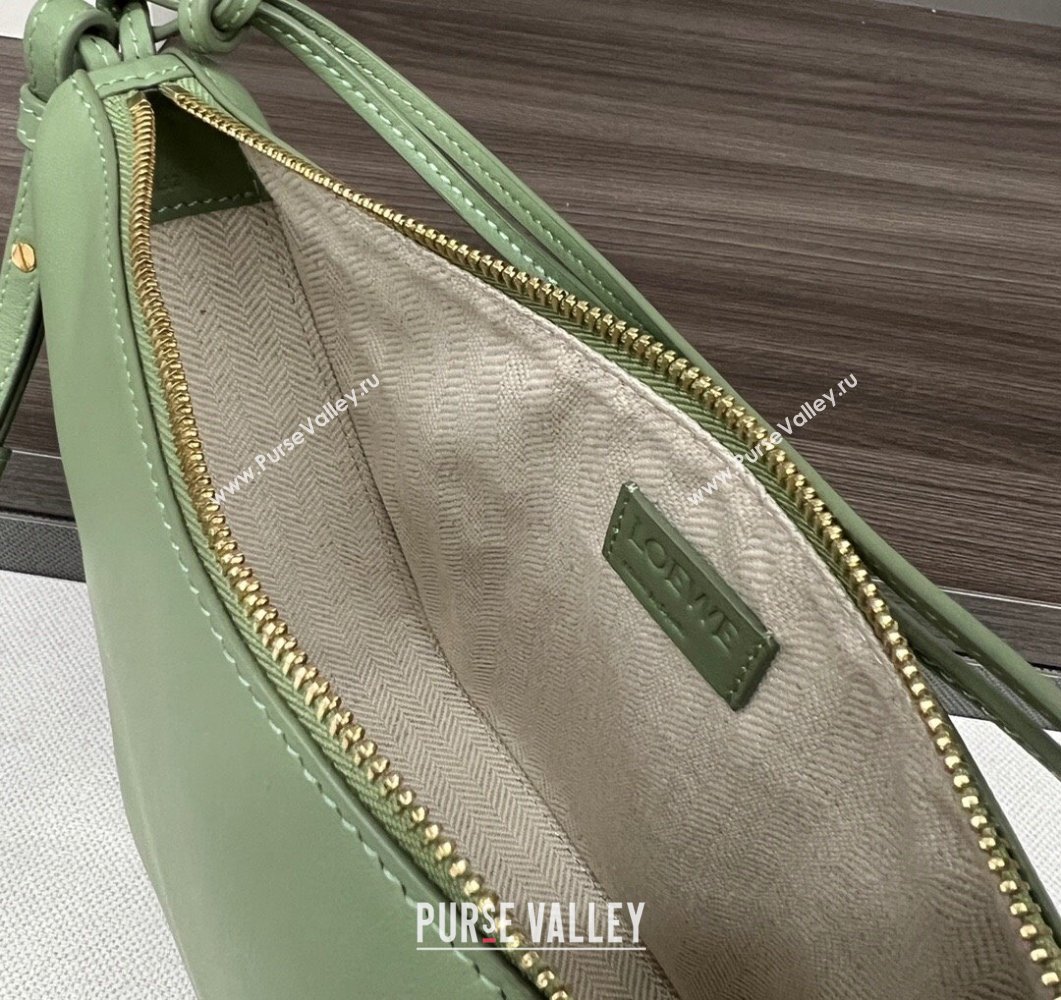 Loewe Mini Hammock Hobo bag in Classic Calfskin Light Green 2023 262315 (Ys-230908095)