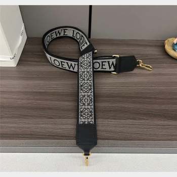 Loewe Anagram strap in jacquard and calfskin Black/Gold 2023 651935 (Ys-230908103)