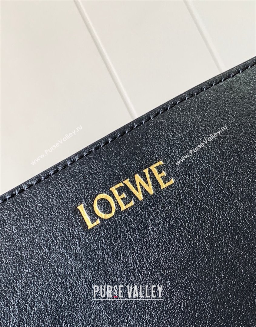 Loewe Large Puzzle Fold Tote in shiny calfskin Black 2 2023 9033 (Ys-230908115)