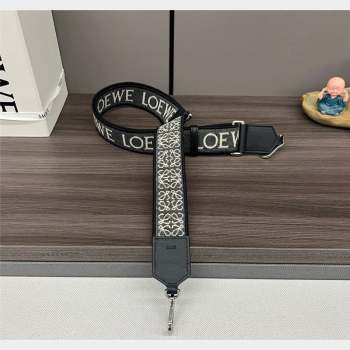 Loewe Anagram strap in jacquard and calfskin Black/Silver 2023 651935 (Ys-230908104)