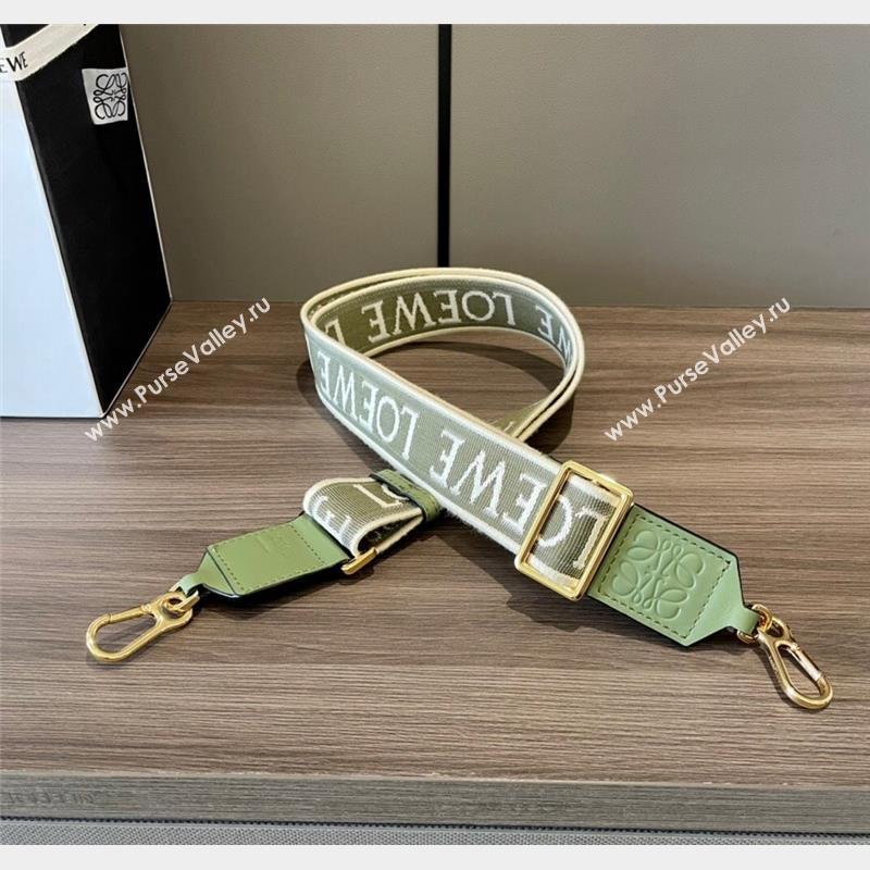 Loewe Anagram strap in jacquard and calfskin Avocado Green 2023 651935 (Ys-230908106)