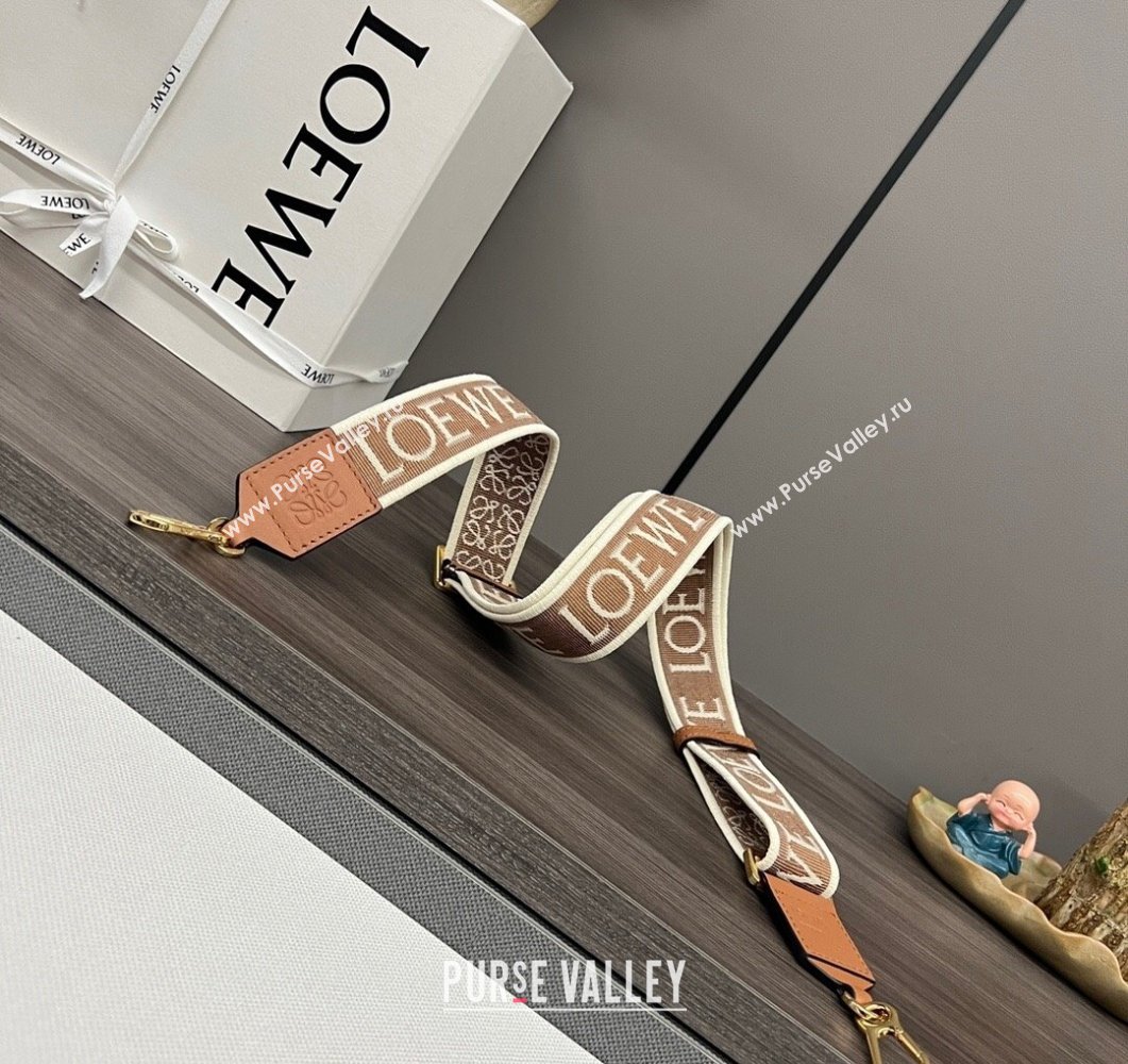 Loewe Anagram strap in jacquard and calfskin Brown 1 2023 651935 (Ys-230908108)