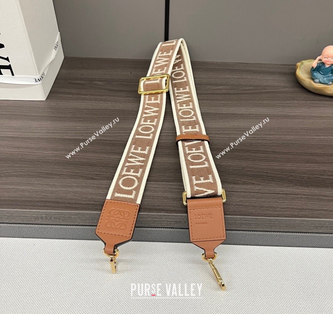 Loewe Anagram strap in jacquard and calfskin Brown 1 2023 651935 (Ys-230908108)