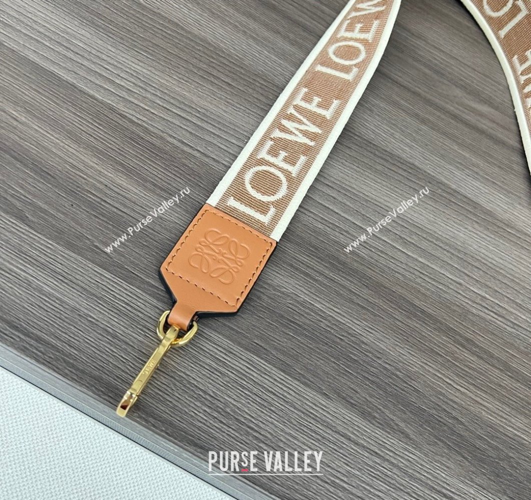 Loewe Anagram strap in jacquard and calfskin Brown 1 2023 651935 (Ys-230908108)