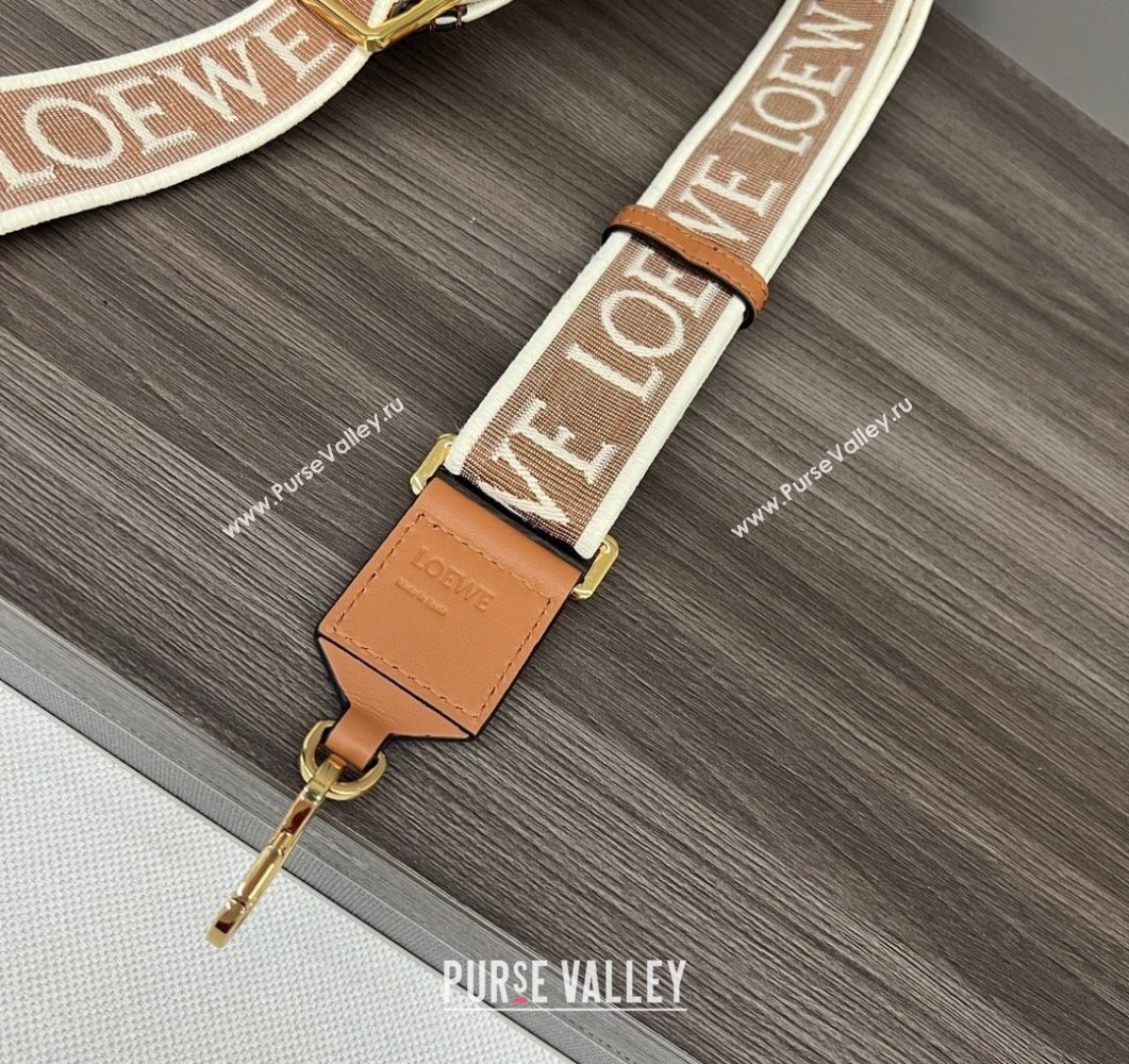 Loewe Anagram strap in jacquard and calfskin Brown 1 2023 651935 (Ys-230908108)