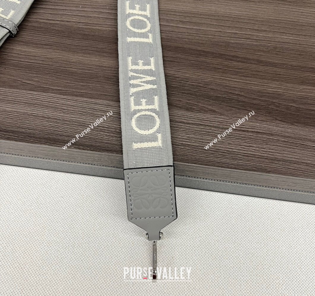 Loewe Anagram strap in jacquard and calfskin Pearly Grey 2023 651935 (Ys-230908109)