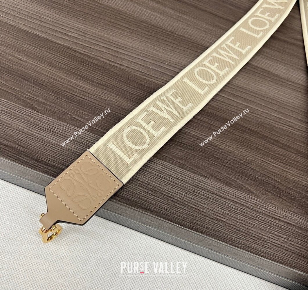 Loewe Anagram strap in jacquard and calfskin Apricot 2023 651935 (Ys-230908110)